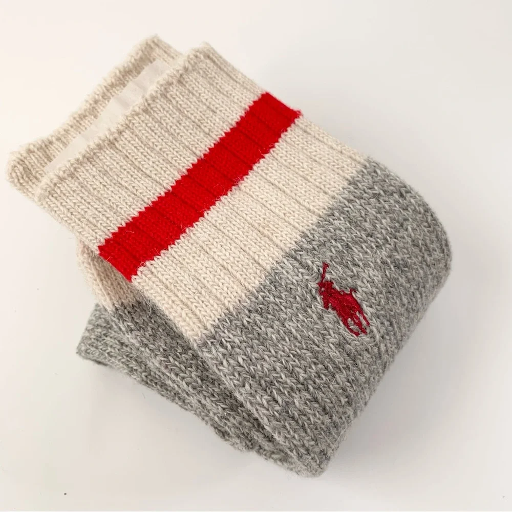 Long thick wool blend ragg boot socks (vintage sock monkey style)